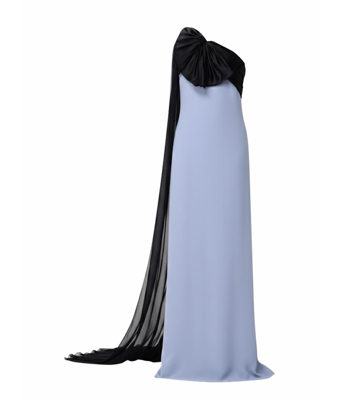 VALENTINO Голубое шелковое вечернее платье, фото 1