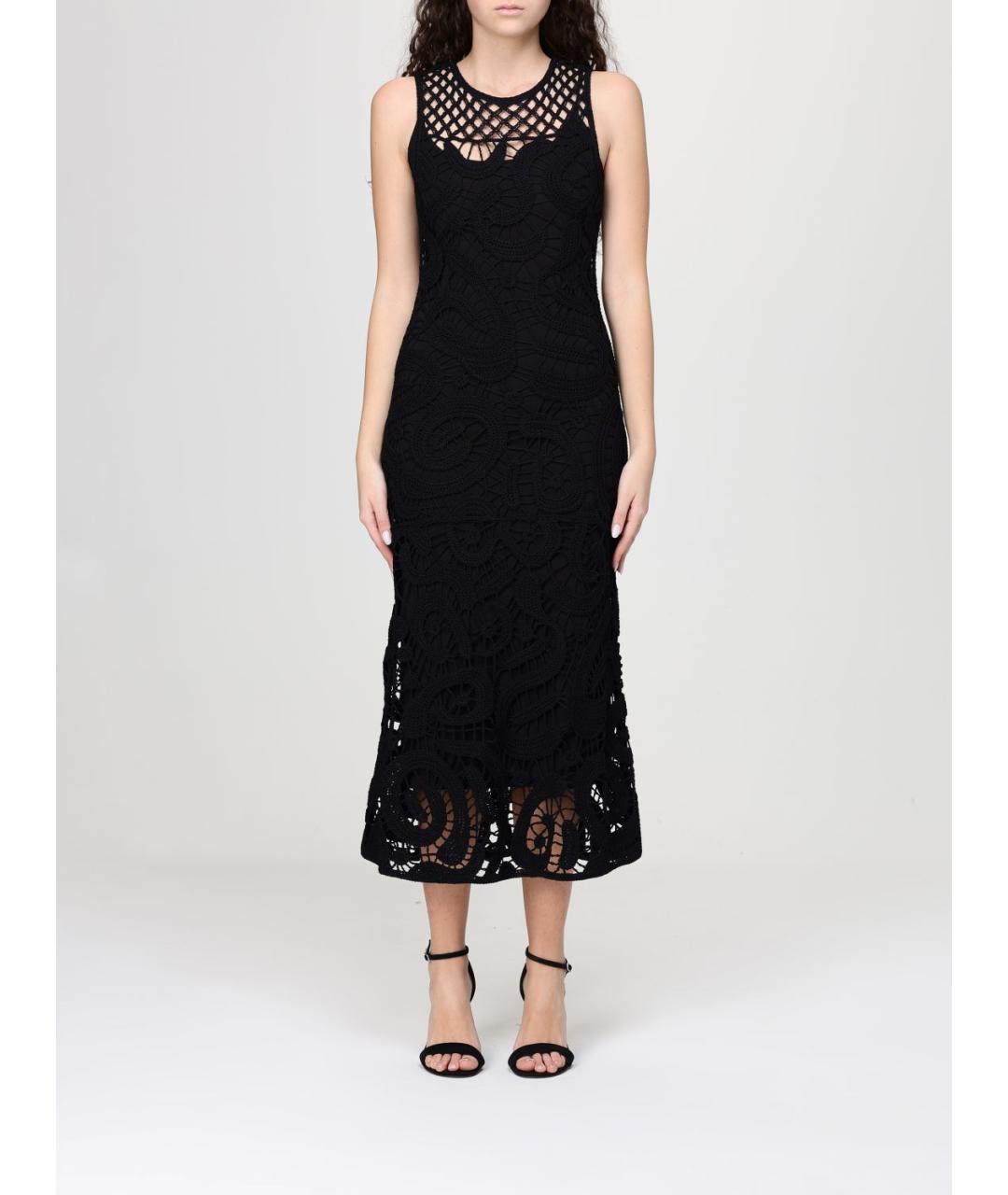 PINKO Черное вискозное платье, фото 2