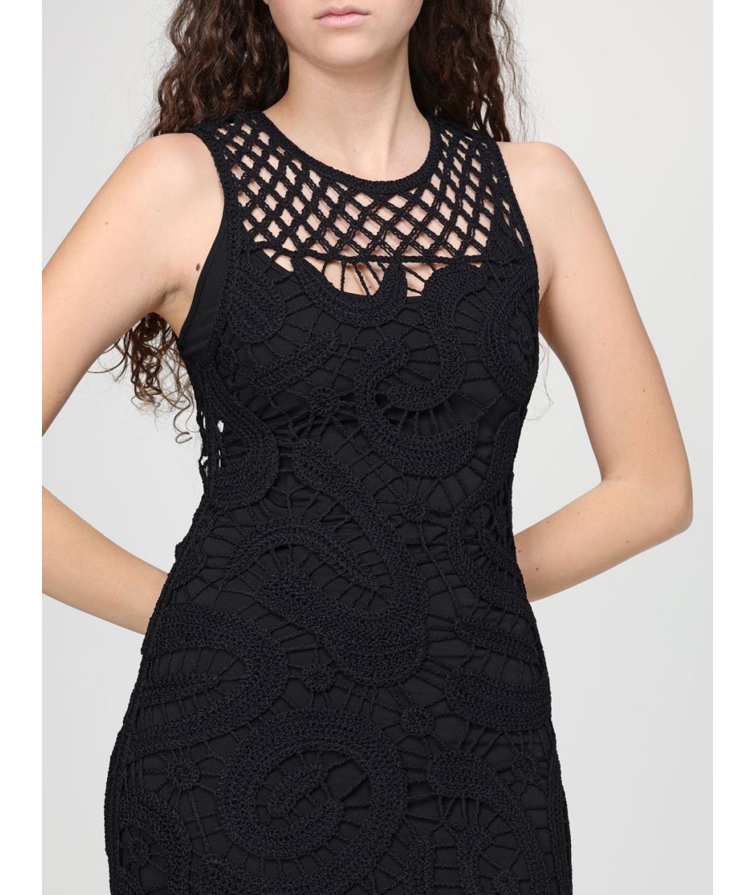 PINKO Черное вискозное платье, фото 4