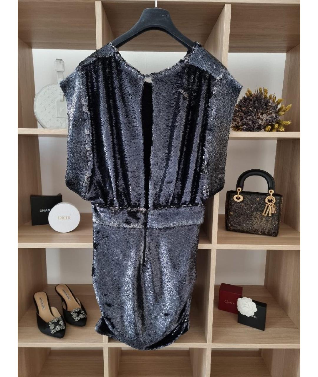 IRO Серебряное повседневное платье, фото 3