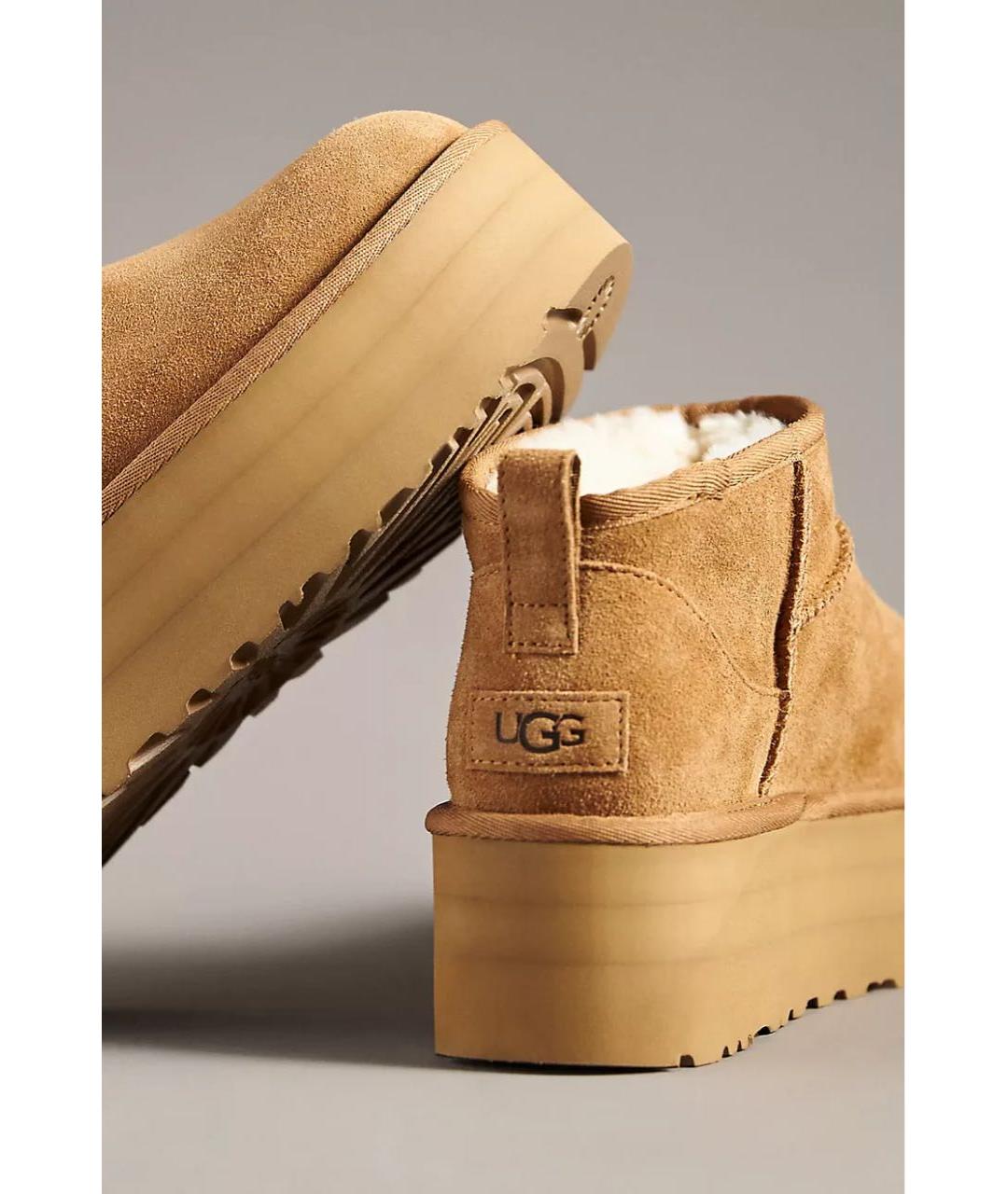 UGG AUSTRALIA Коричневые замшевые ботинки, фото 6