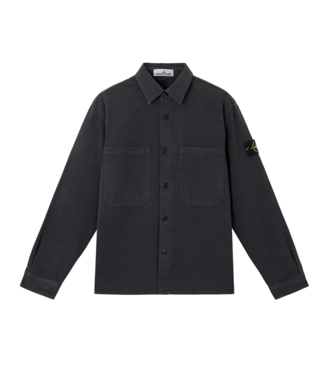 STONE ISLAND Темно-синяя хлопковая куртка, фото 1