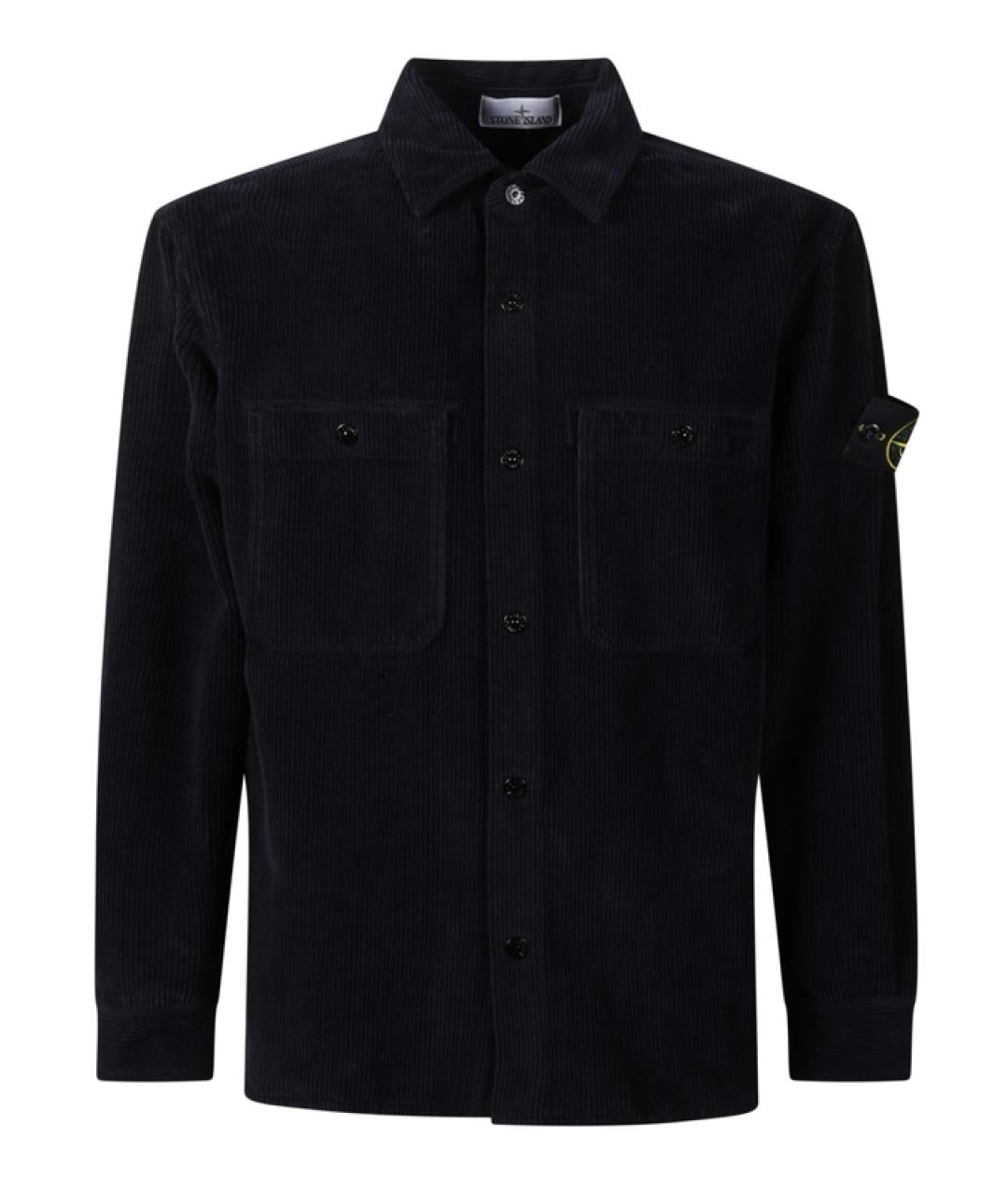 STONE ISLAND Темно-синяя хлопковая куртка, фото 1