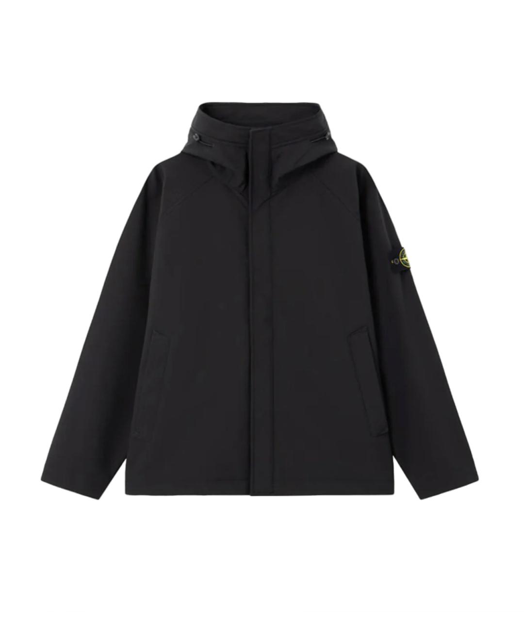 STONE ISLAND Черная полиэстеровая куртка, фото 1