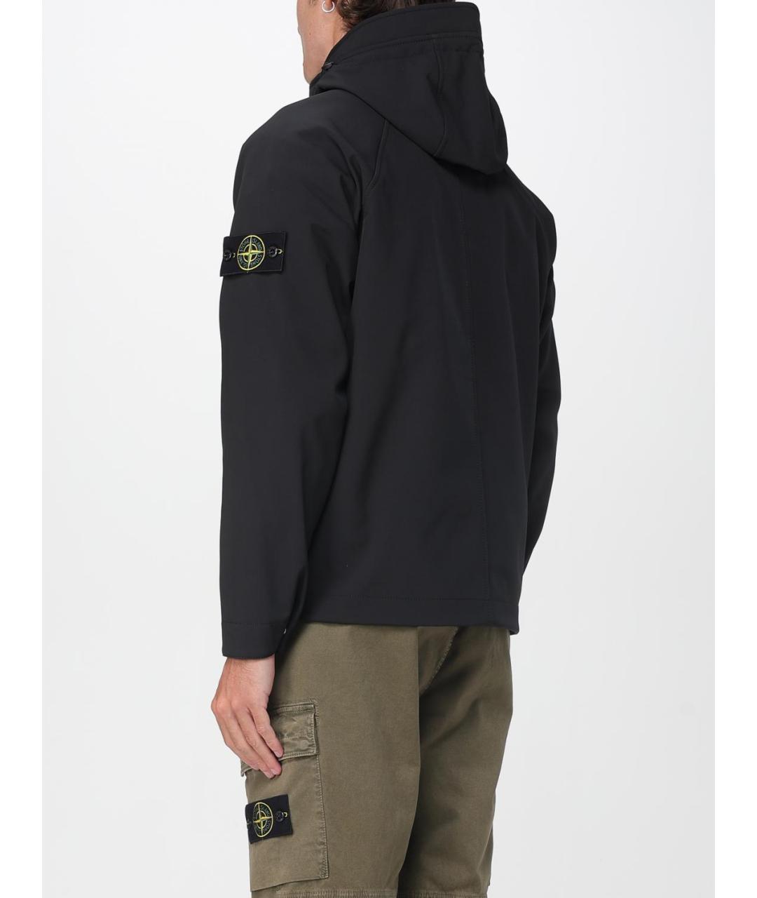 STONE ISLAND Черная полиэстеровая куртка, фото 4