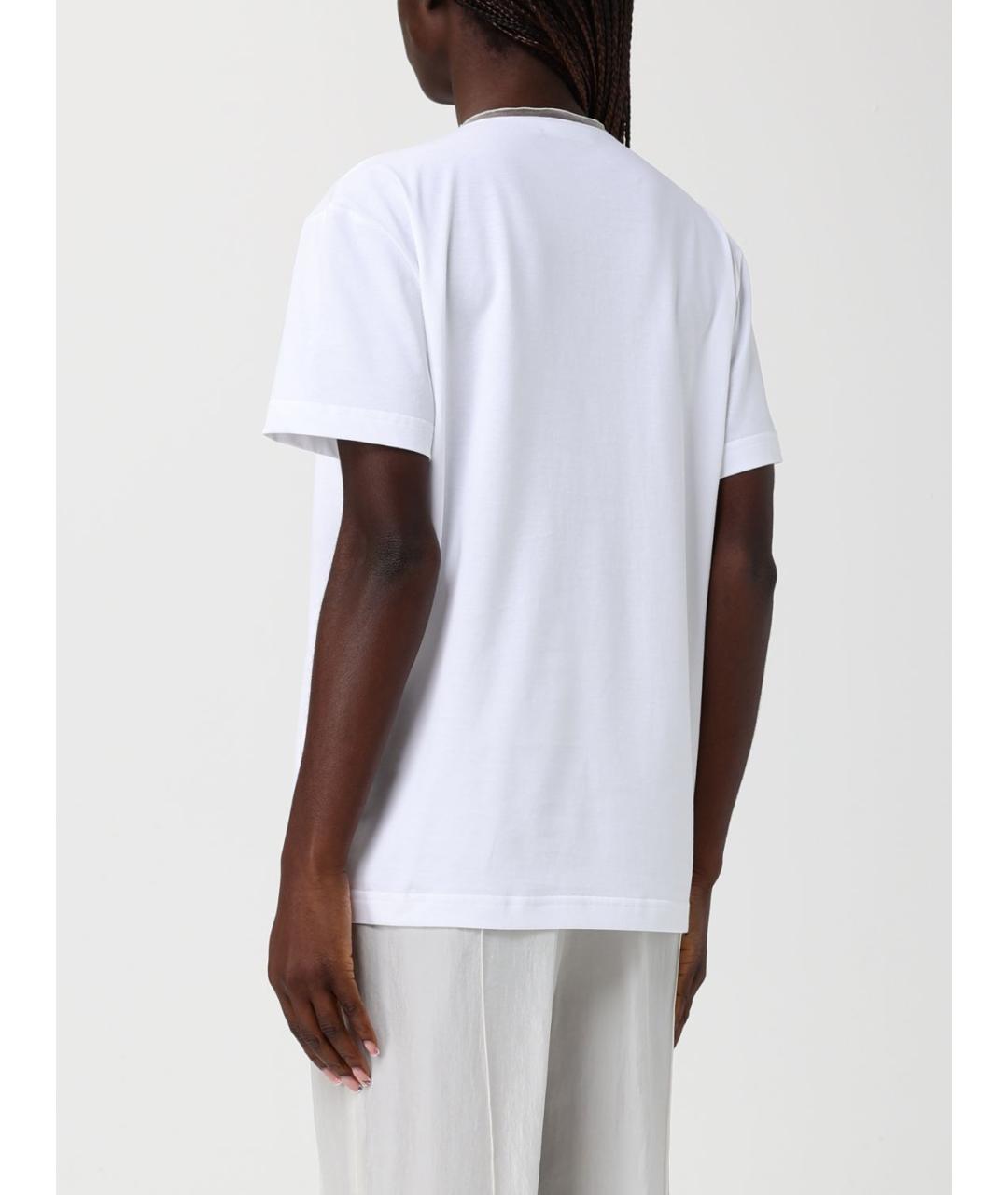 FABIANA FILIPPI Белая хлопковая футболка, фото 2