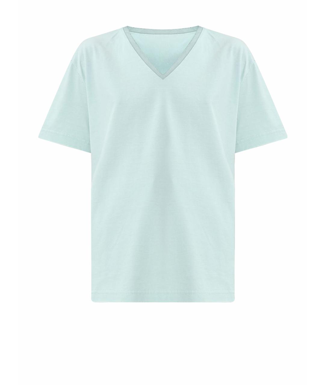 FABIANA FILIPPI Салатовая хлопковая футболка, фото 1