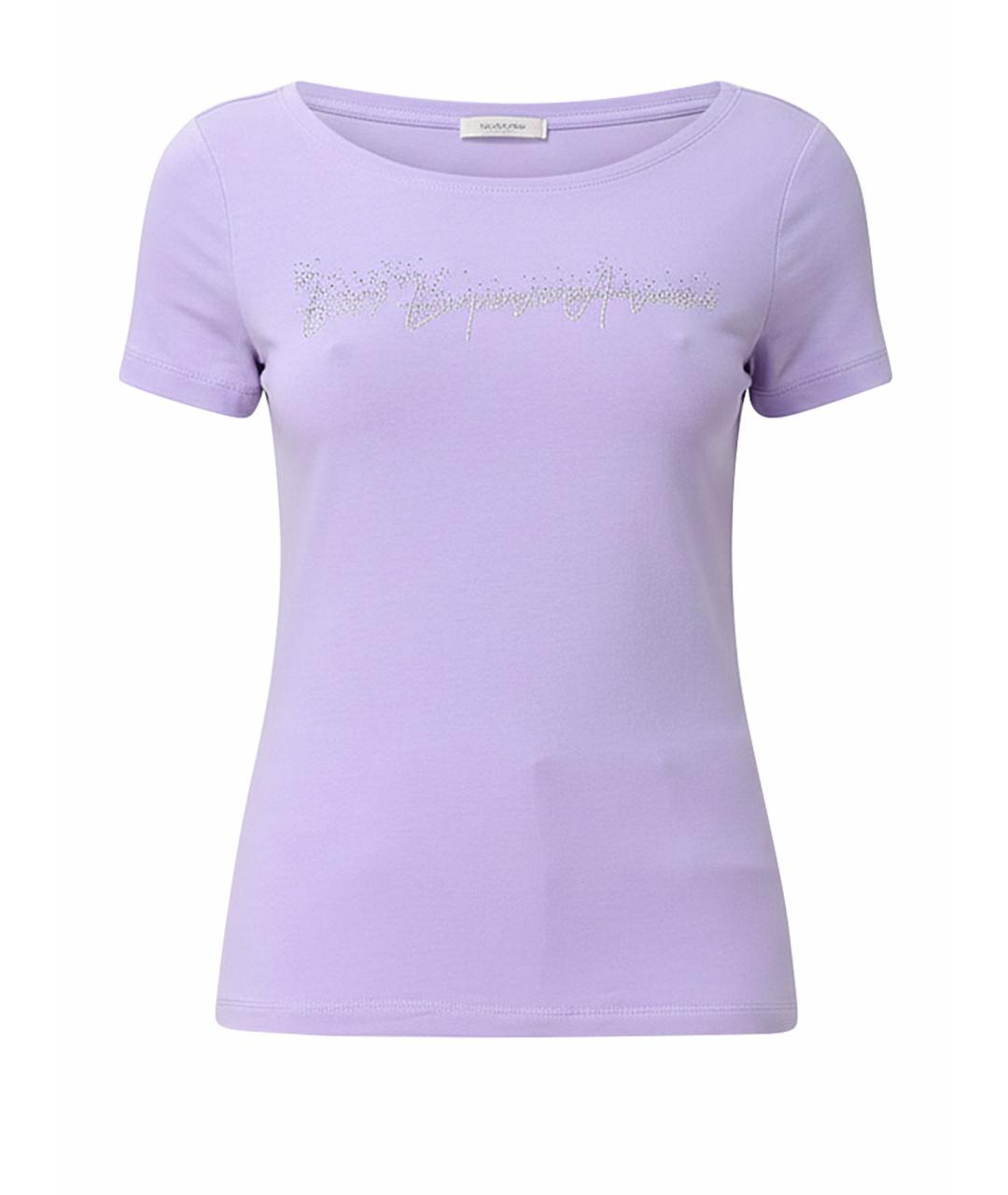 EA7 Фиолетовая хлопковая футболка, фото 1