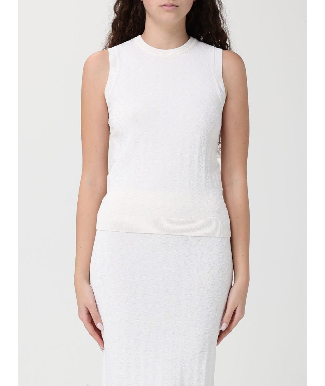 ARMANI EXCHANGE Бежевая полиамидовая майка, фото 4