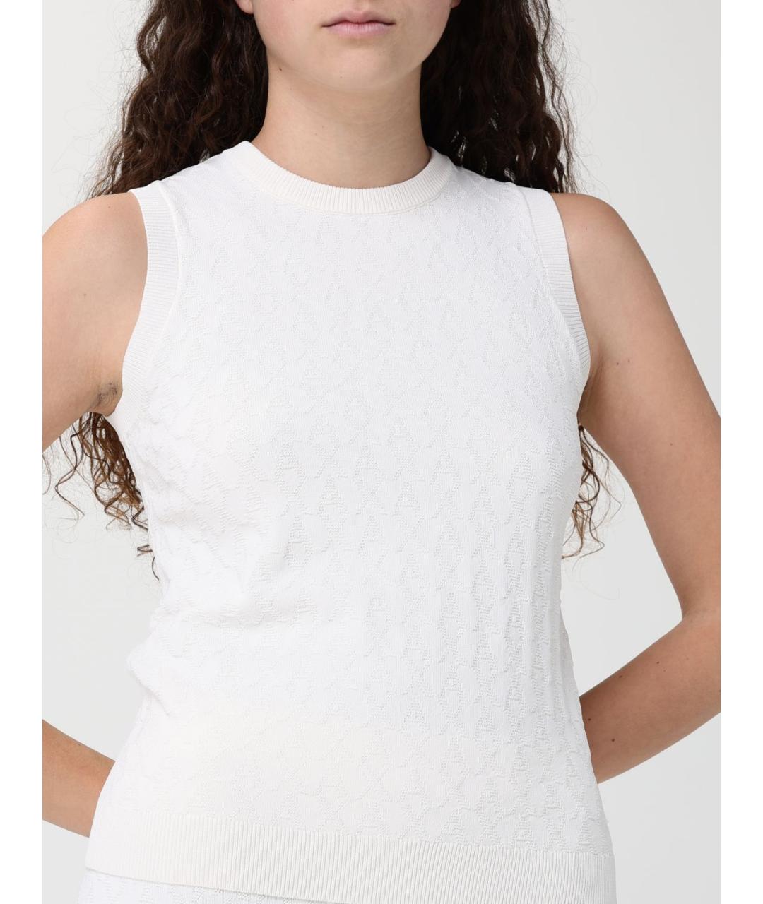 ARMANI EXCHANGE Бежевая полиамидовая майка, фото 3