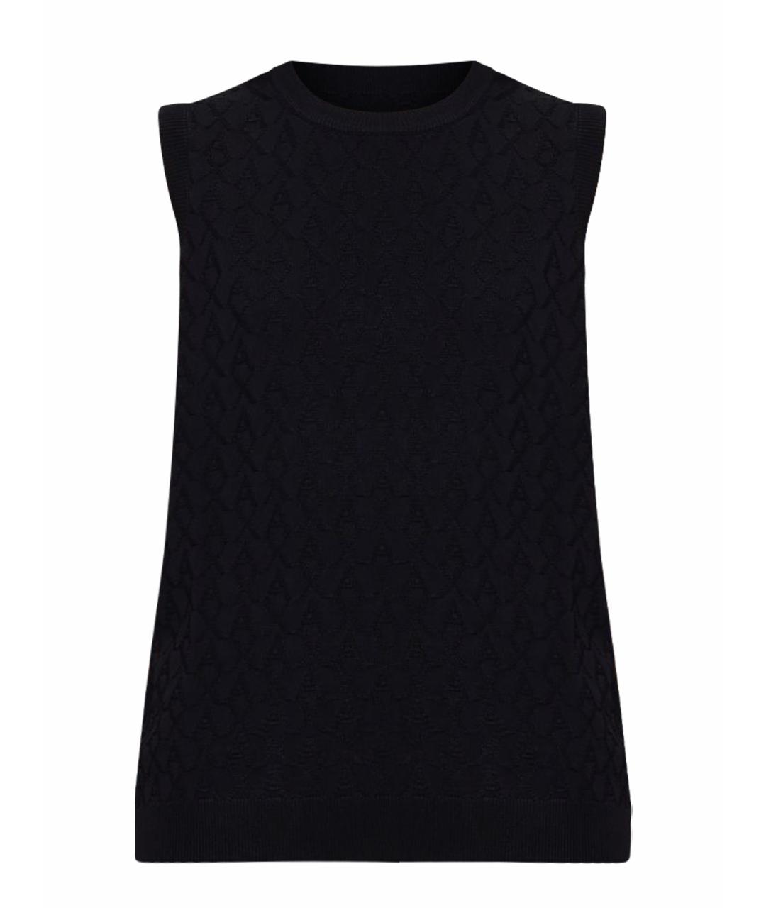 ARMANI EXCHANGE Черная полиамидовая майка, фото 1