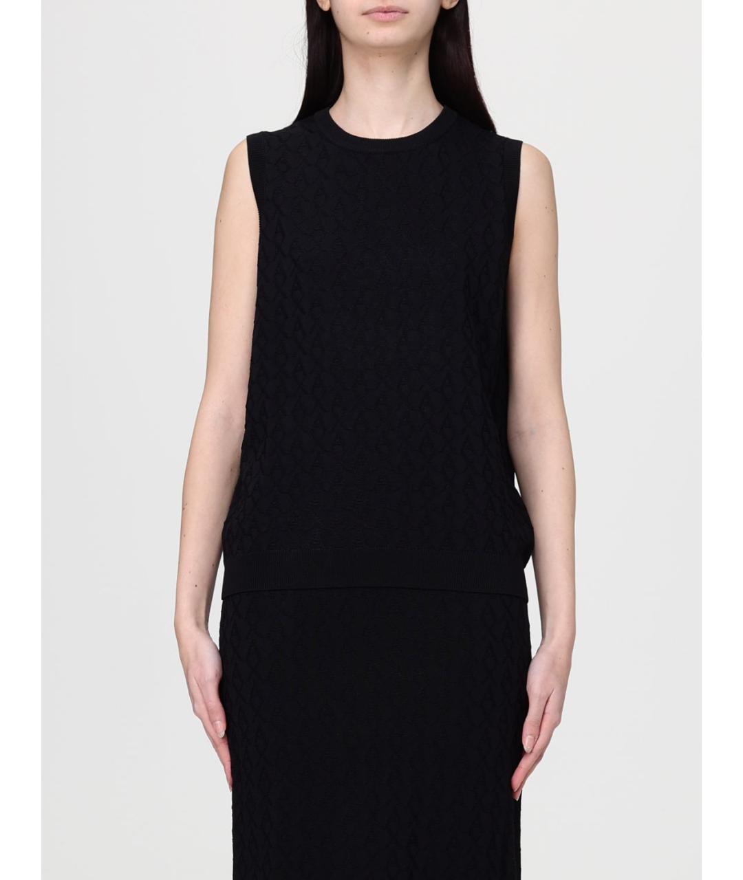 ARMANI EXCHANGE Черная полиамидовая майка, фото 4