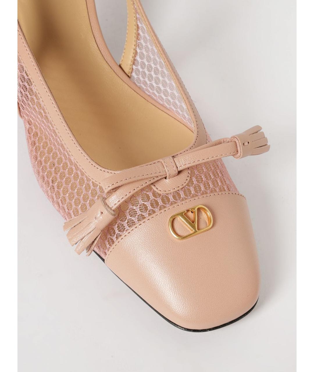 VALENTINO Розовые кожаные туфли, фото 4