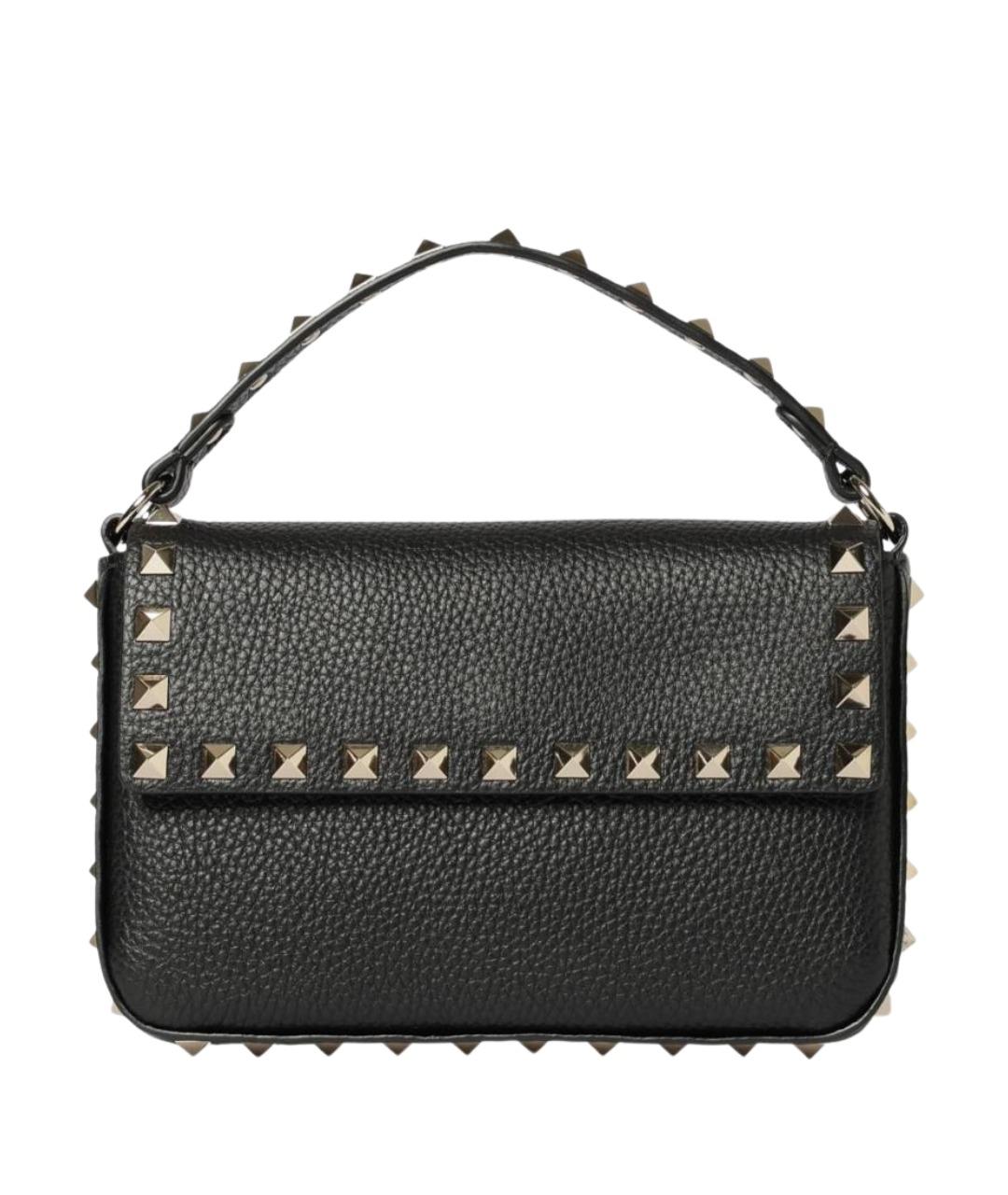 VALENTINO Черная кожаная сумка через плечо, фото 1