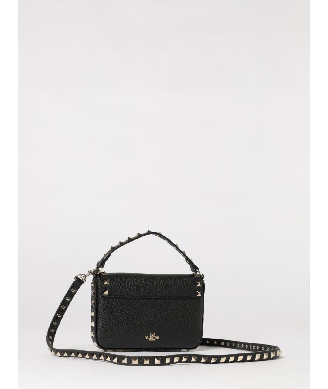 VALENTINO Черная кожаная сумка через плечо, фото 3