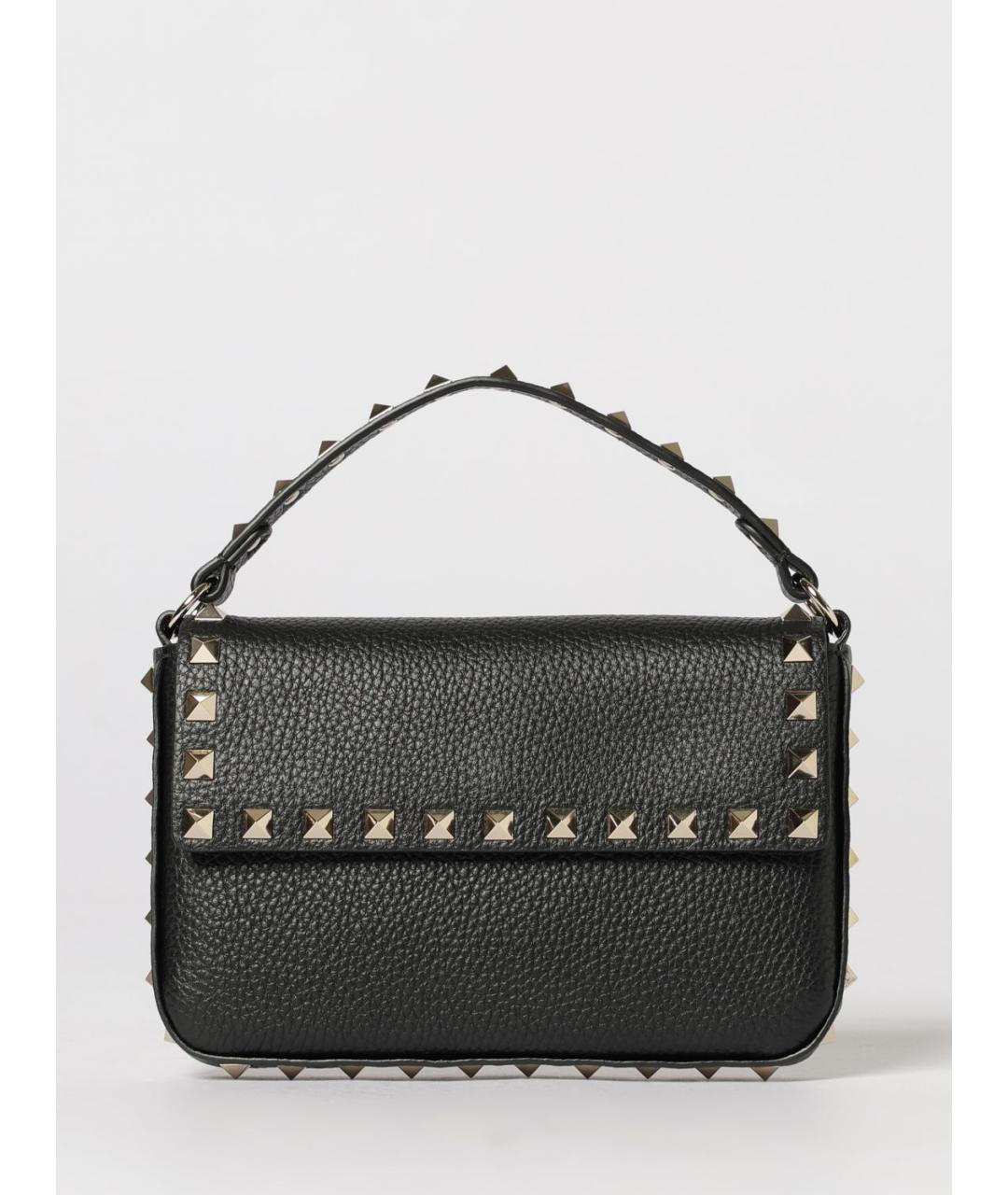 VALENTINO Черная кожаная сумка через плечо, фото 6