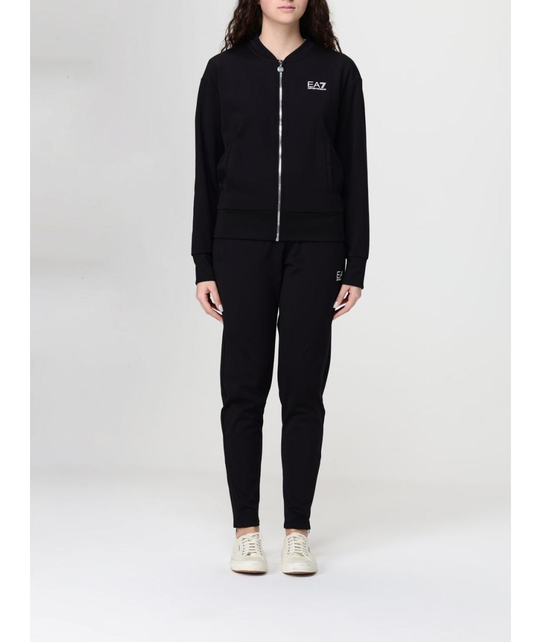 EA7 Черный полиэстеровый спортивные костюмы, фото 7