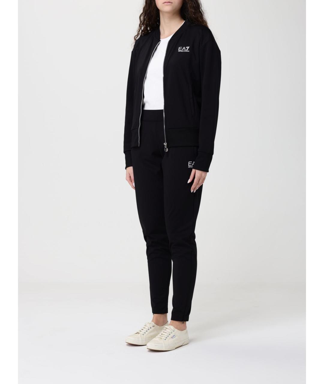 EA7 Черный полиэстеровый спортивные костюмы, фото 4