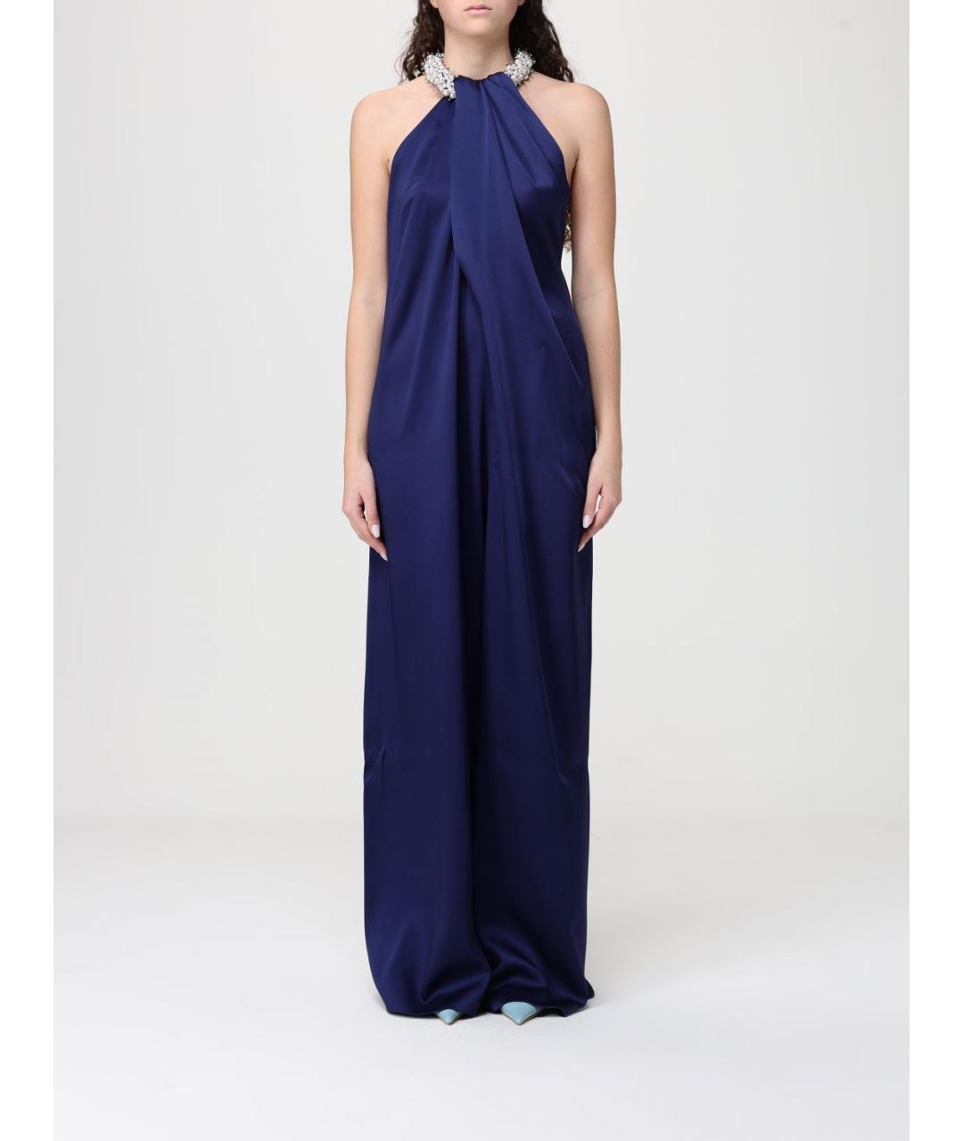 STELLA MCCARTNEY Синее полиэстеровое вечернее платье, фото 4