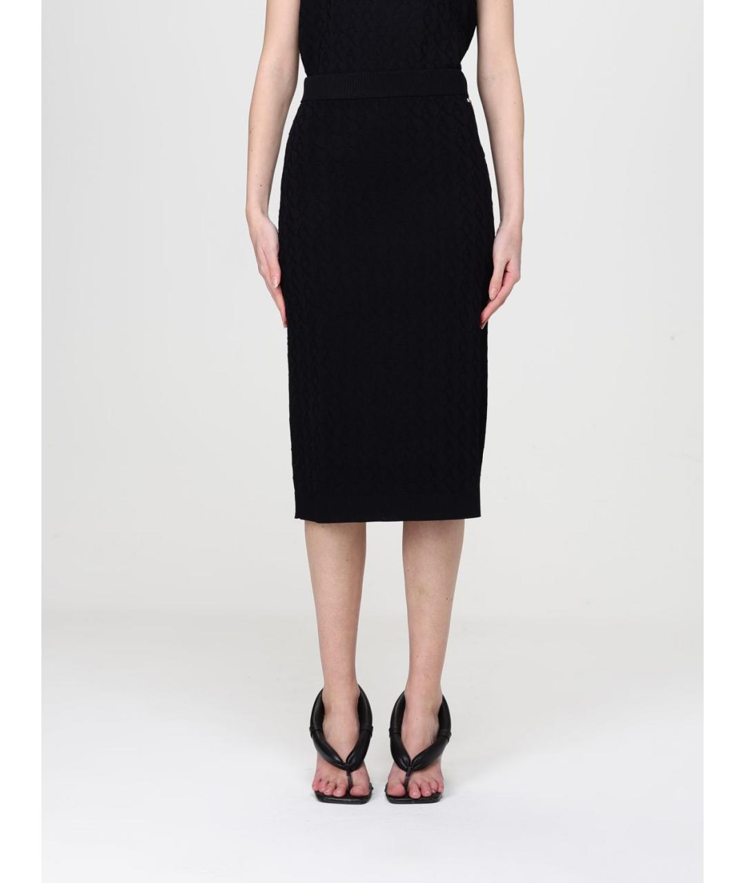 ARMANI EXCHANGE Черная полиамидовая юбка миди, фото 4