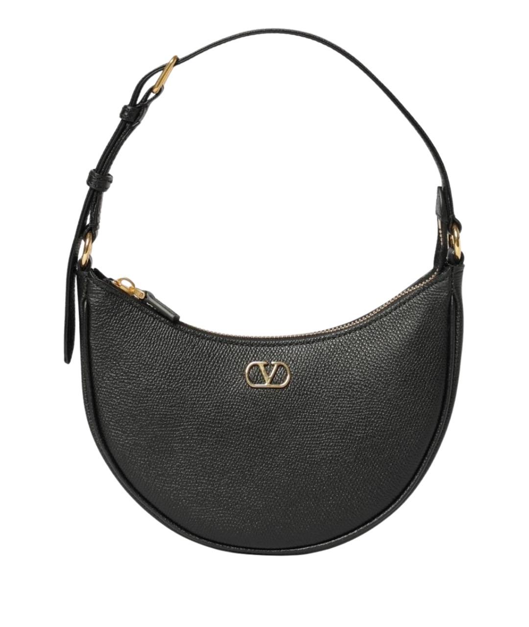 VALENTINO Черная кожаная сумка через плечо, фото 1
