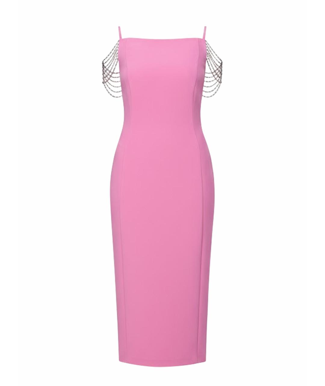 PINKO Розовое полиэстеровое вечернее платье, фото 1