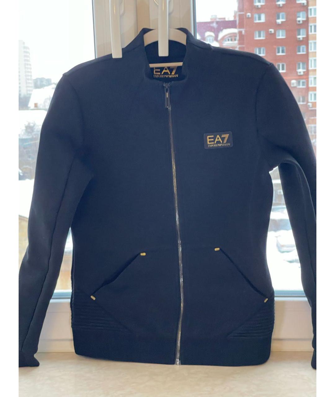 EMPORIO ARMANI Черная полиэстеровая спортивная куртка, фото 2