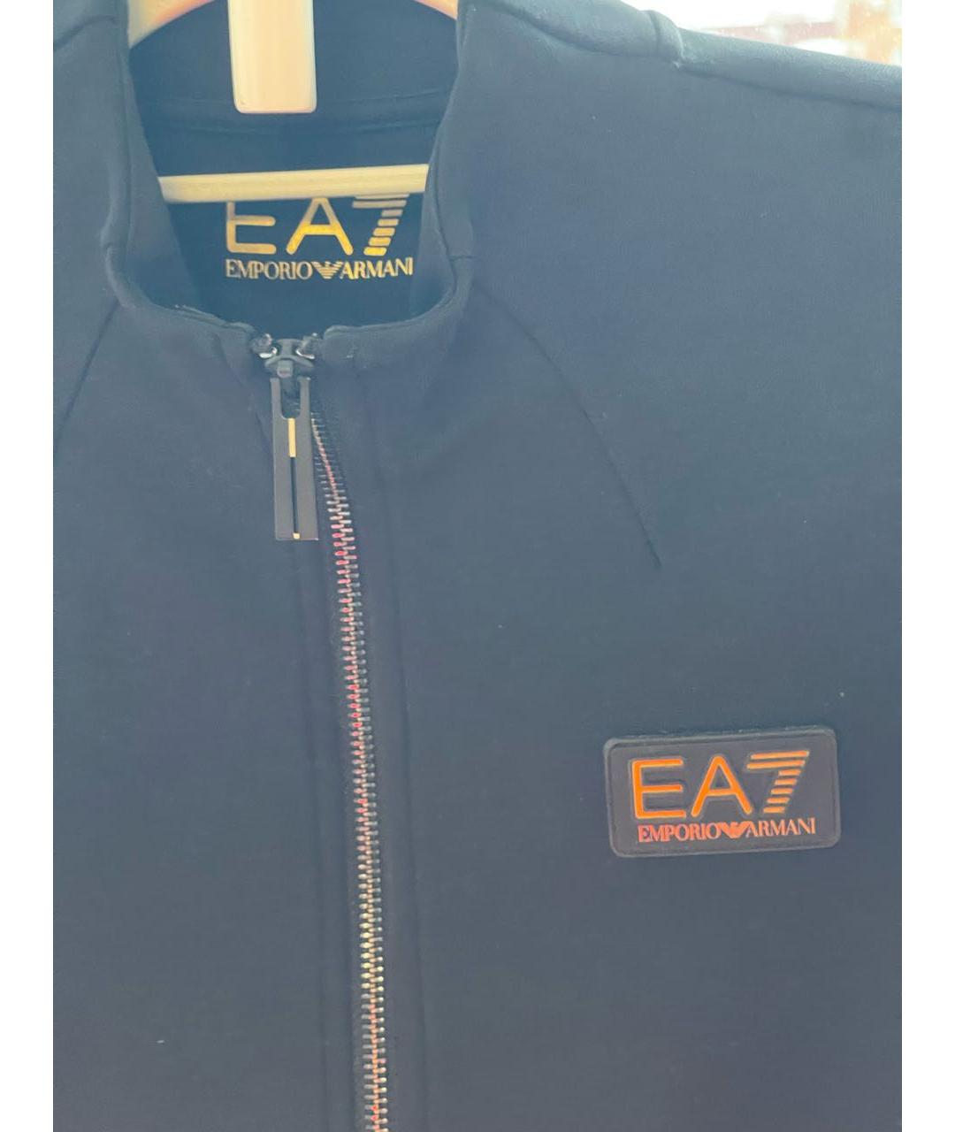 EMPORIO ARMANI Черная полиэстеровая спортивная куртка, фото 3