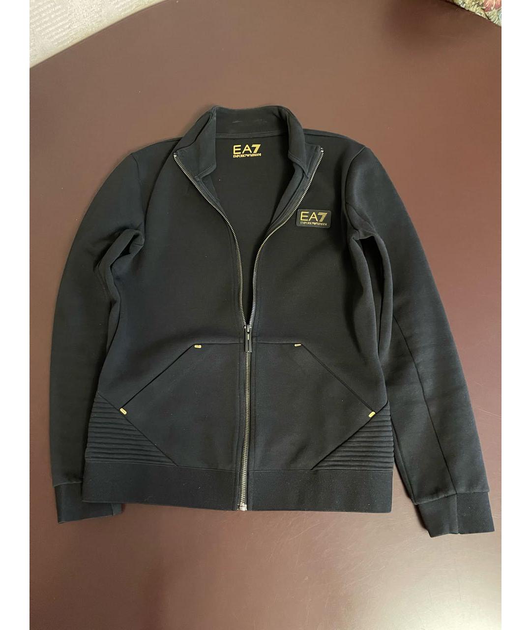 EMPORIO ARMANI Черная полиэстеровая спортивная куртка, фото 8