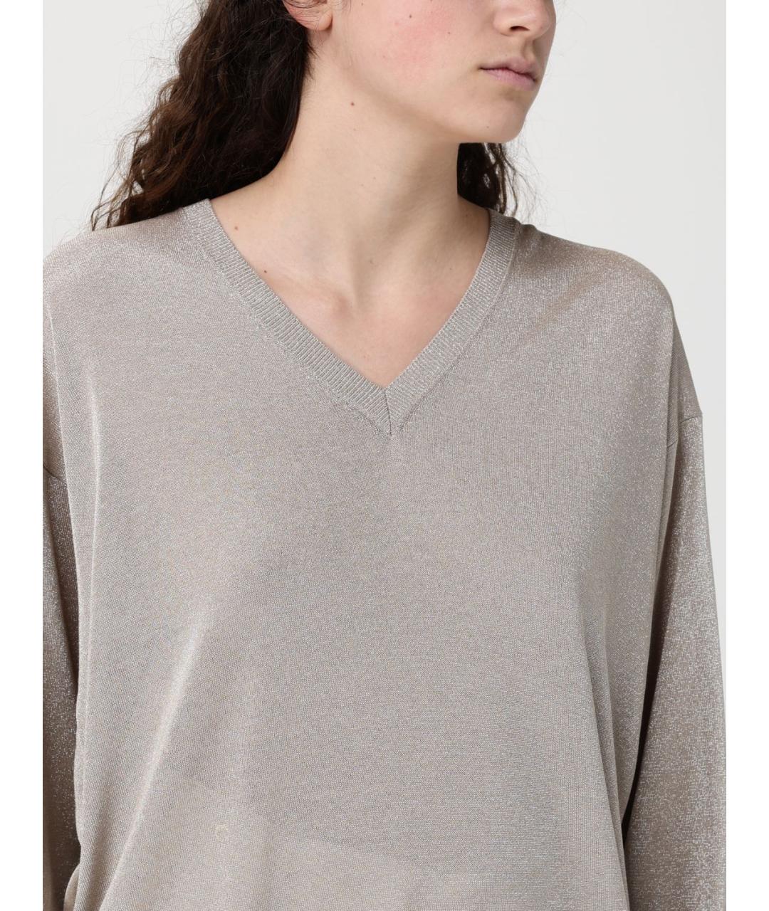 FABIANA FILIPPI Бежевый вискозный джемпер / свитер, фото 3