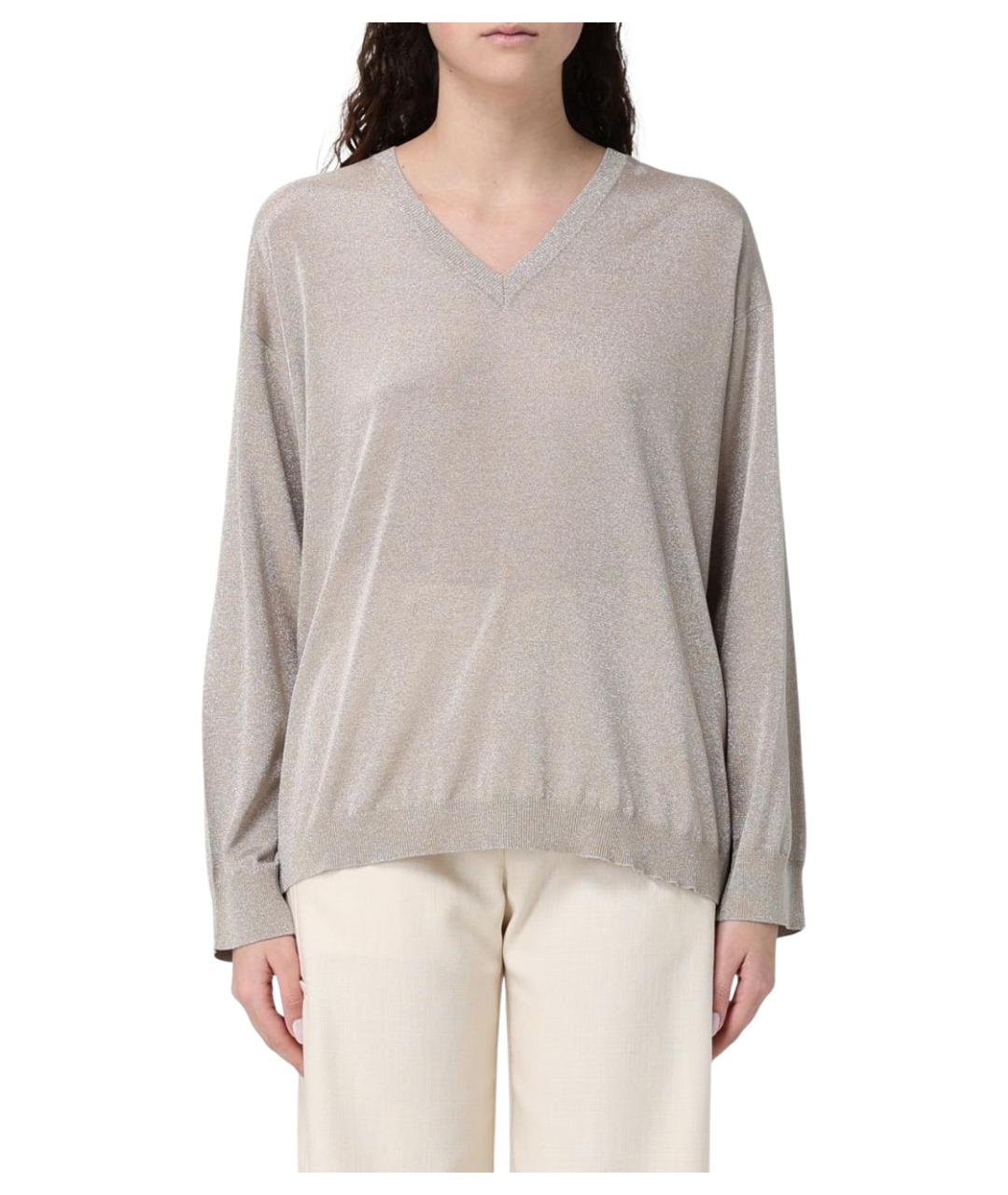 FABIANA FILIPPI Бежевый вискозный джемпер / свитер, фото 1