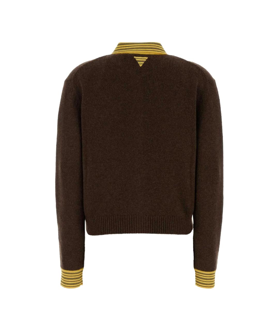 PRADA Коричневый кашемировый кардиган, фото 2
