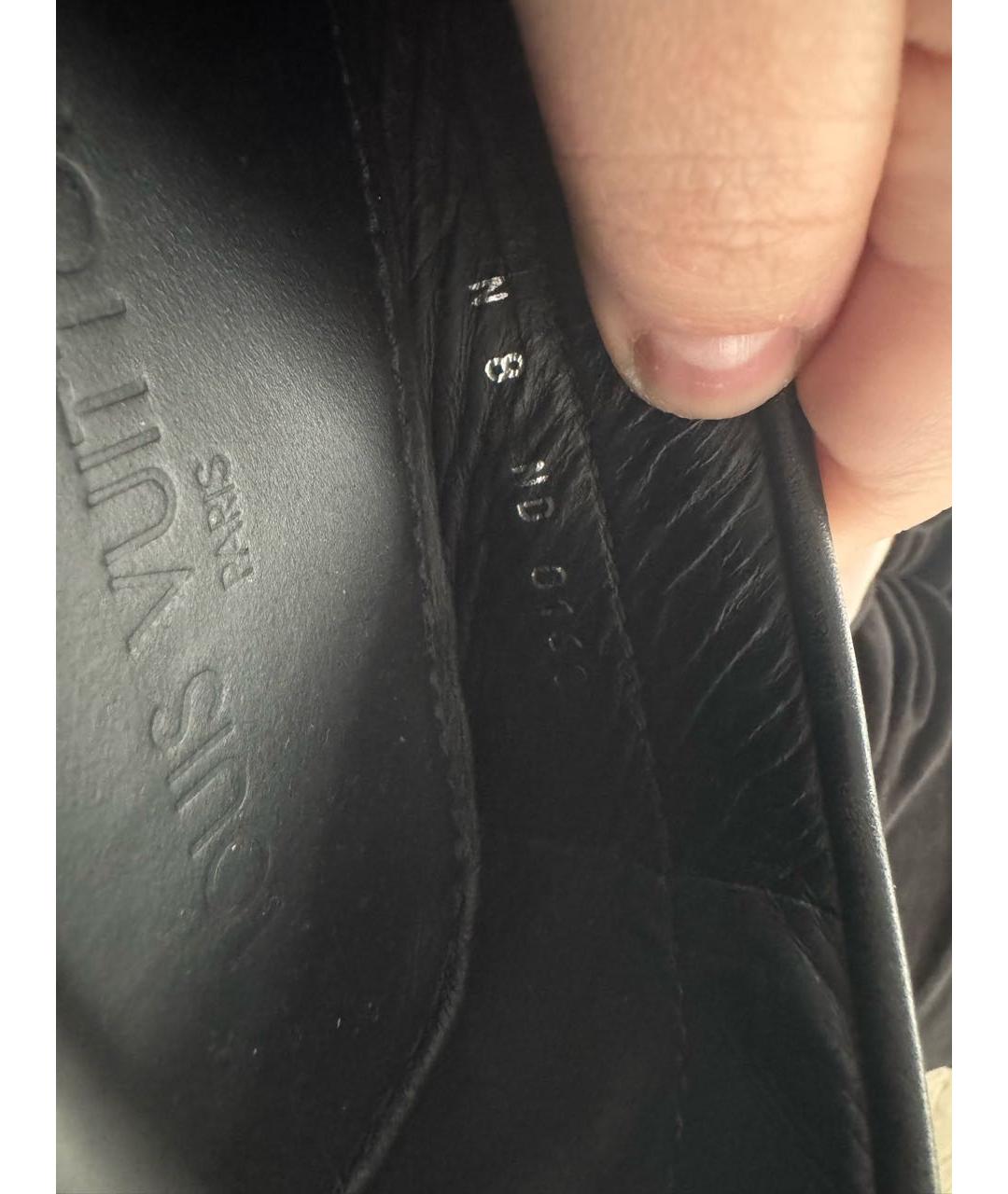 LOUIS VUITTON Черные кожаные мокасины, фото 5