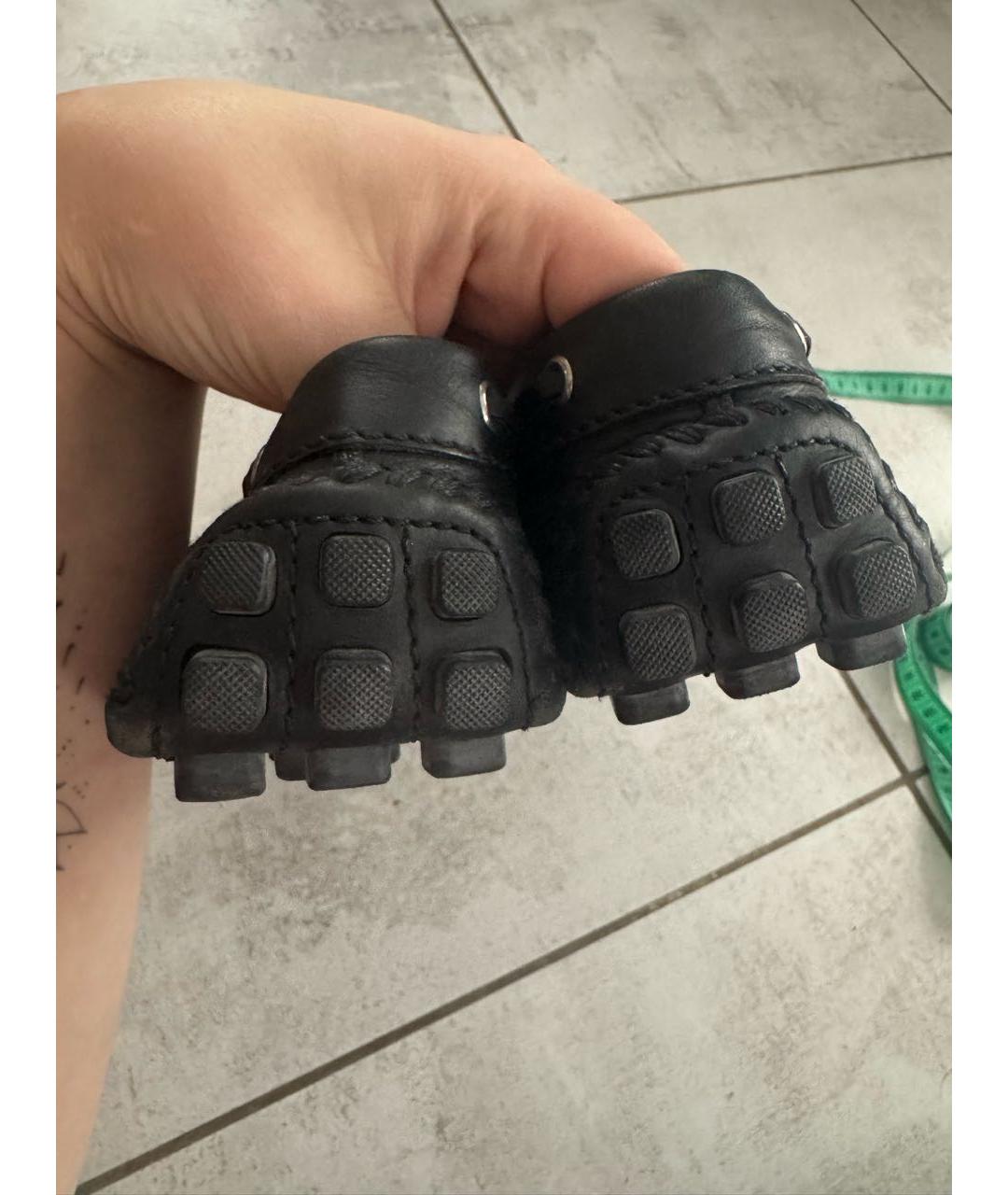 LOUIS VUITTON Черные кожаные мокасины, фото 4