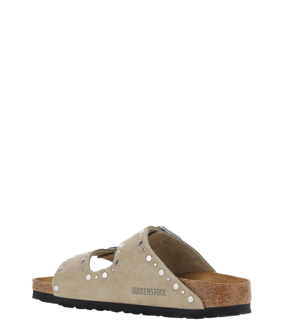 BIRKENSTOCK Бежевые замшевые сандалии, фото 3