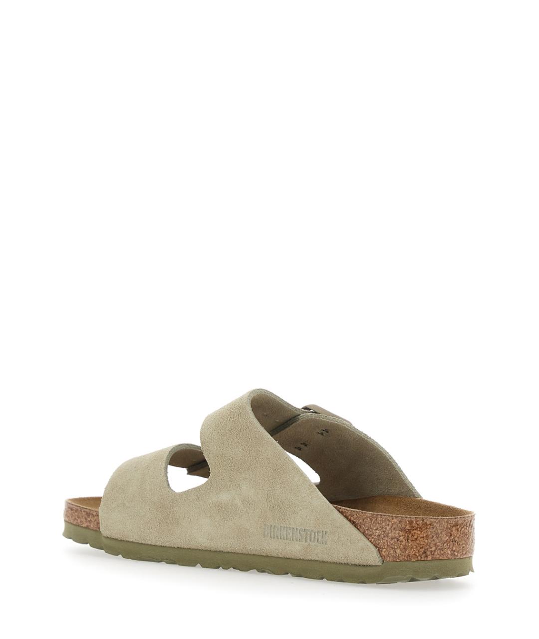 BIRKENSTOCK Бежевые кожаные сандалии, фото 3