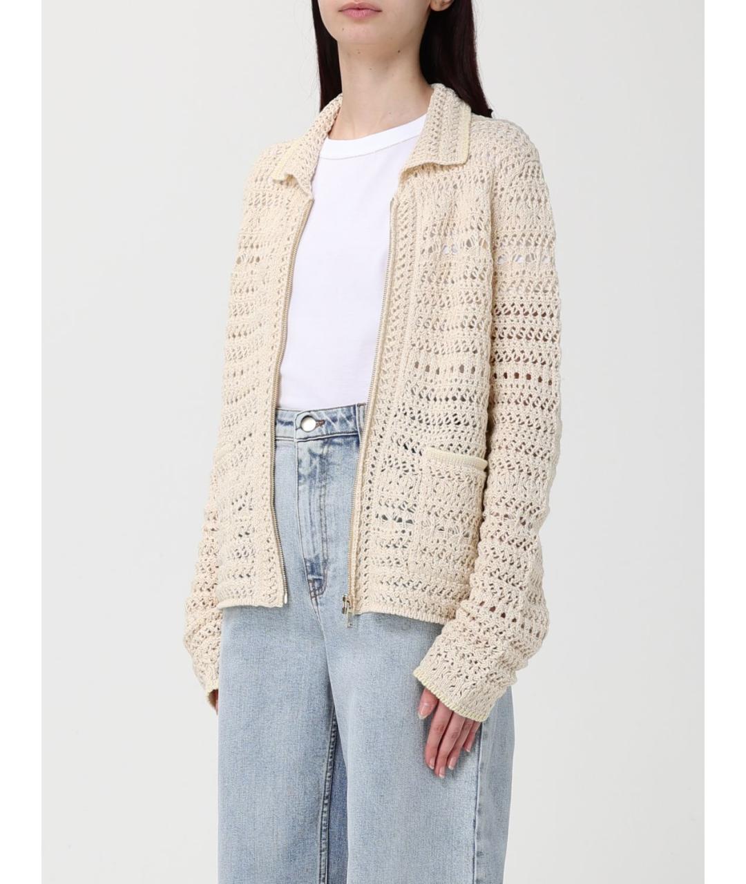 FABIANA FILIPPI Бежевый хлопковый кардиган, фото 3
