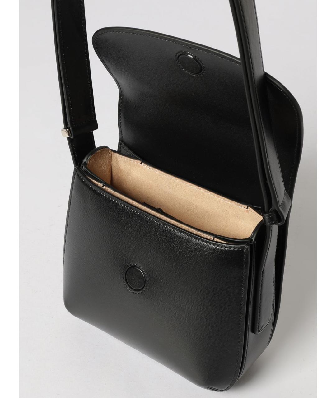 GIORGIO ARMANI Черная кожаная сумка через плечо, фото 6