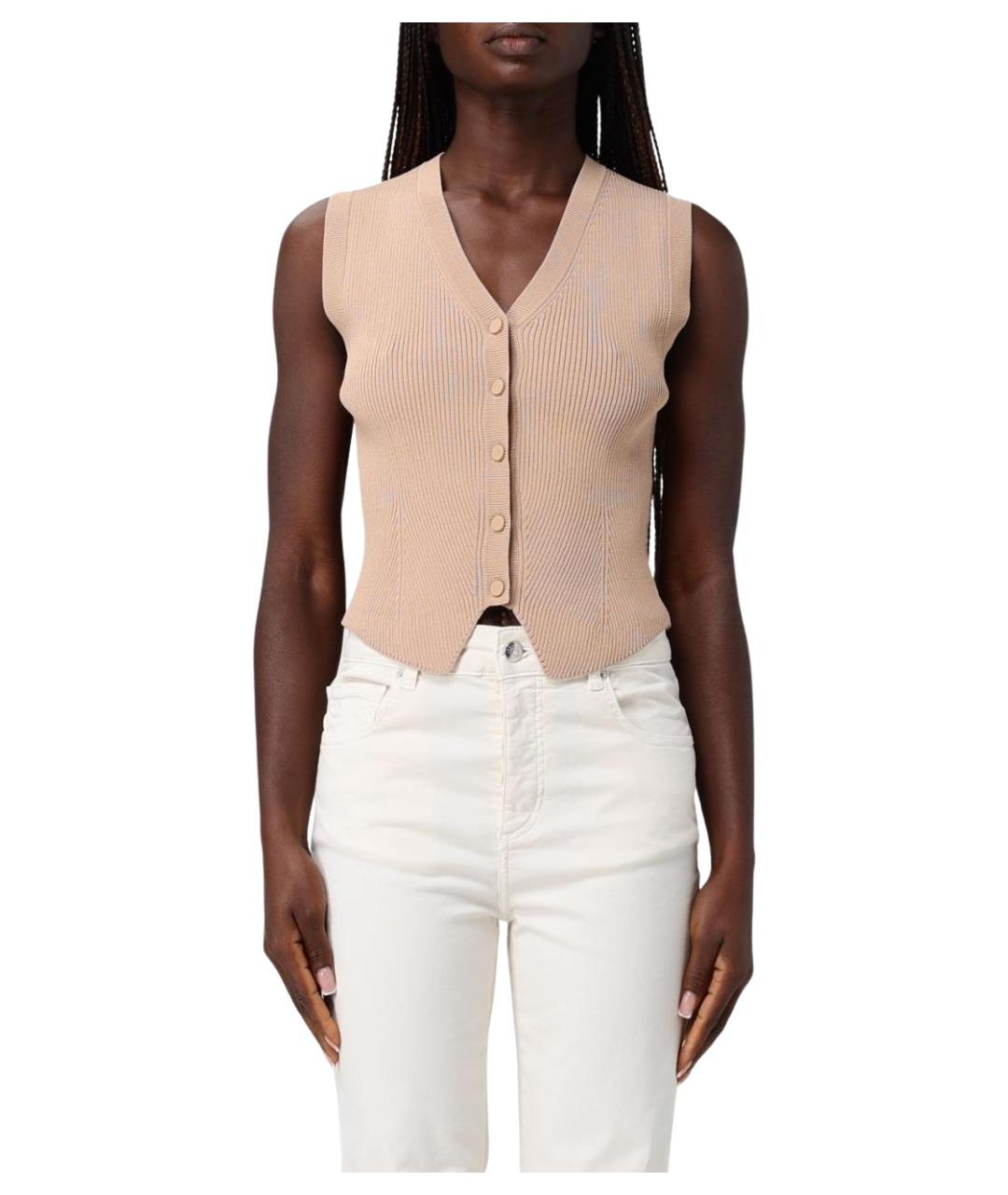 ARMANI EXCHANGE Бежевая хлопковая жилетка, фото 1
