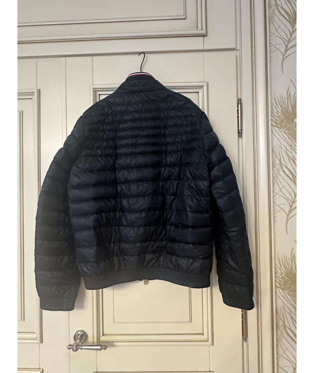 MONCLER Синяя полиэстеровая куртка, фото 2