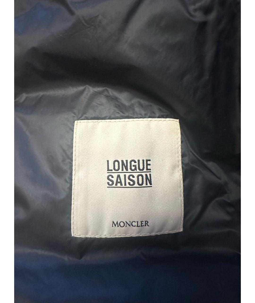 MONCLER Синяя полиэстеровая куртка, фото 5