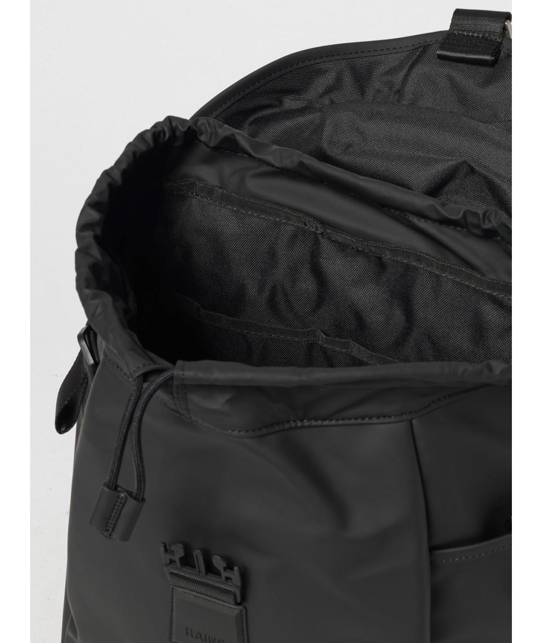 RAINS Черный тканевый рюкзак, фото 4