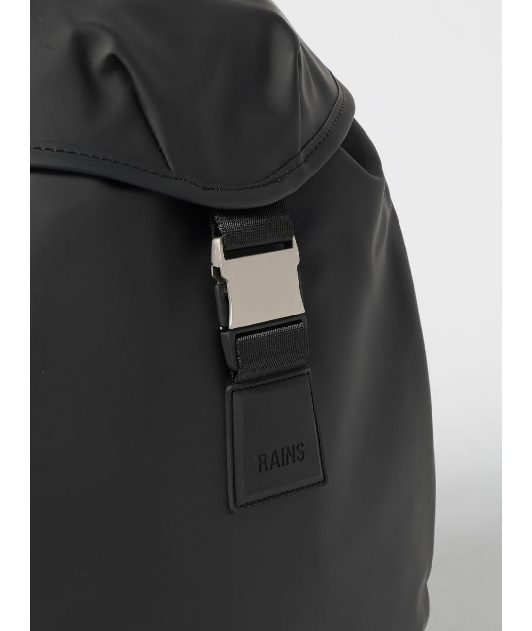 RAINS Черный тканевый рюкзак, фото 3