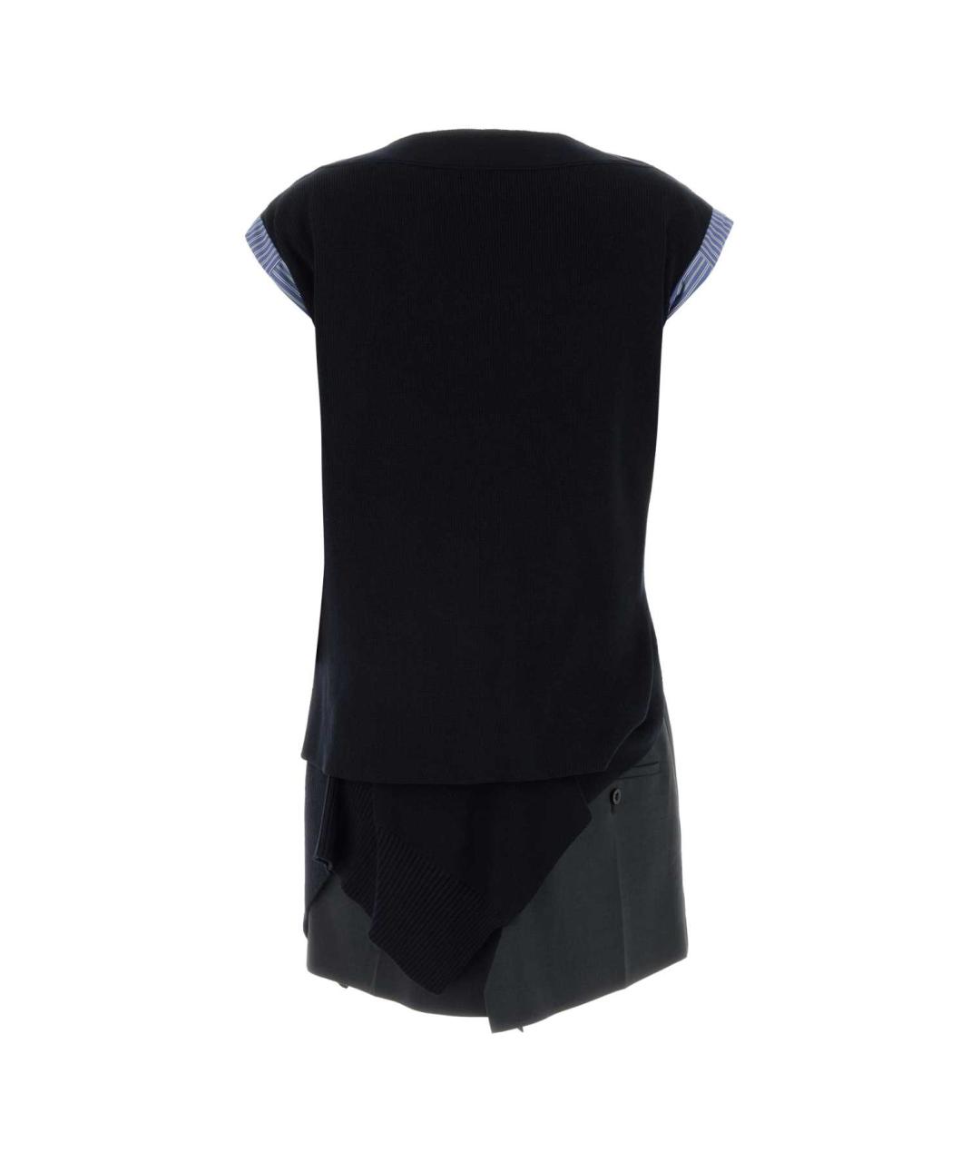 SACAI Темно-синее хлопковое платье, фото 2