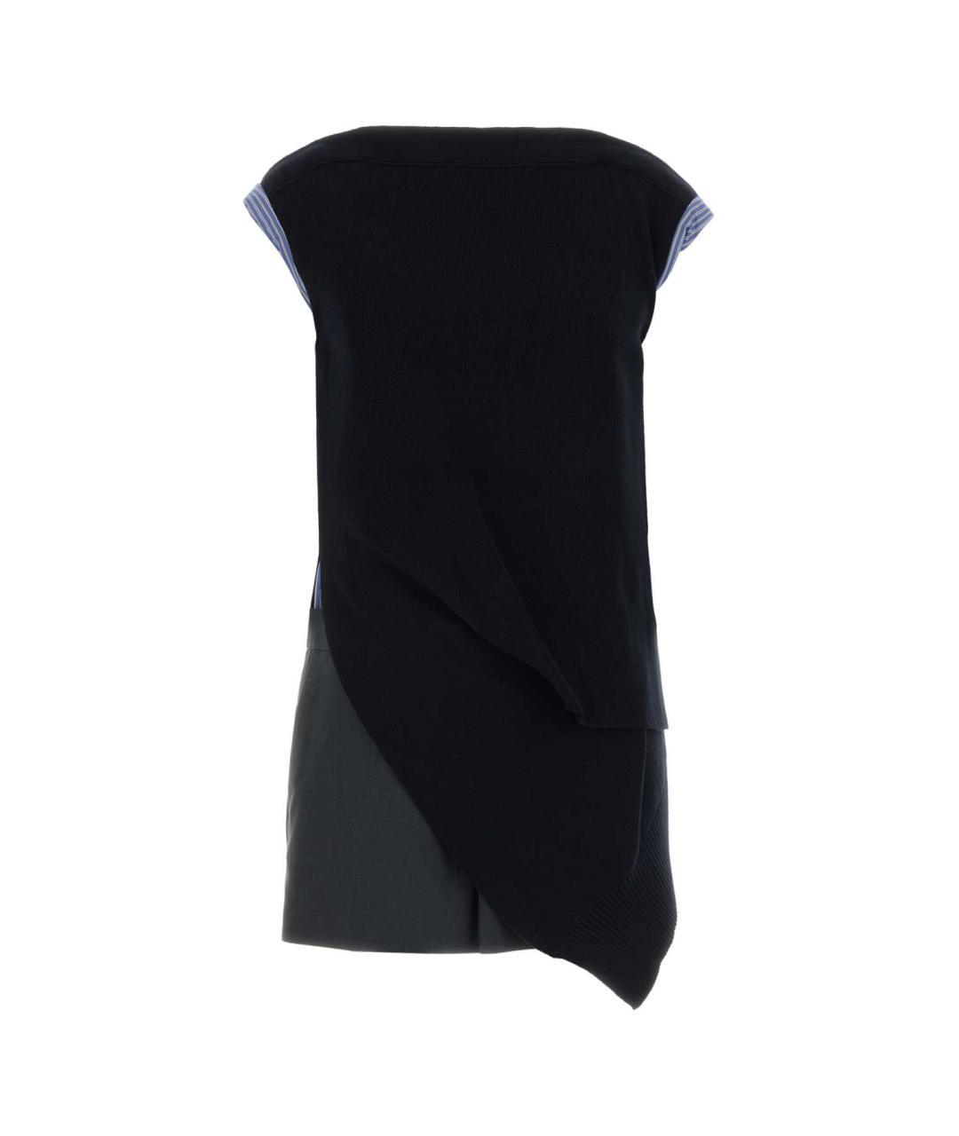 SACAI Темно-синее хлопковое платье, фото 1