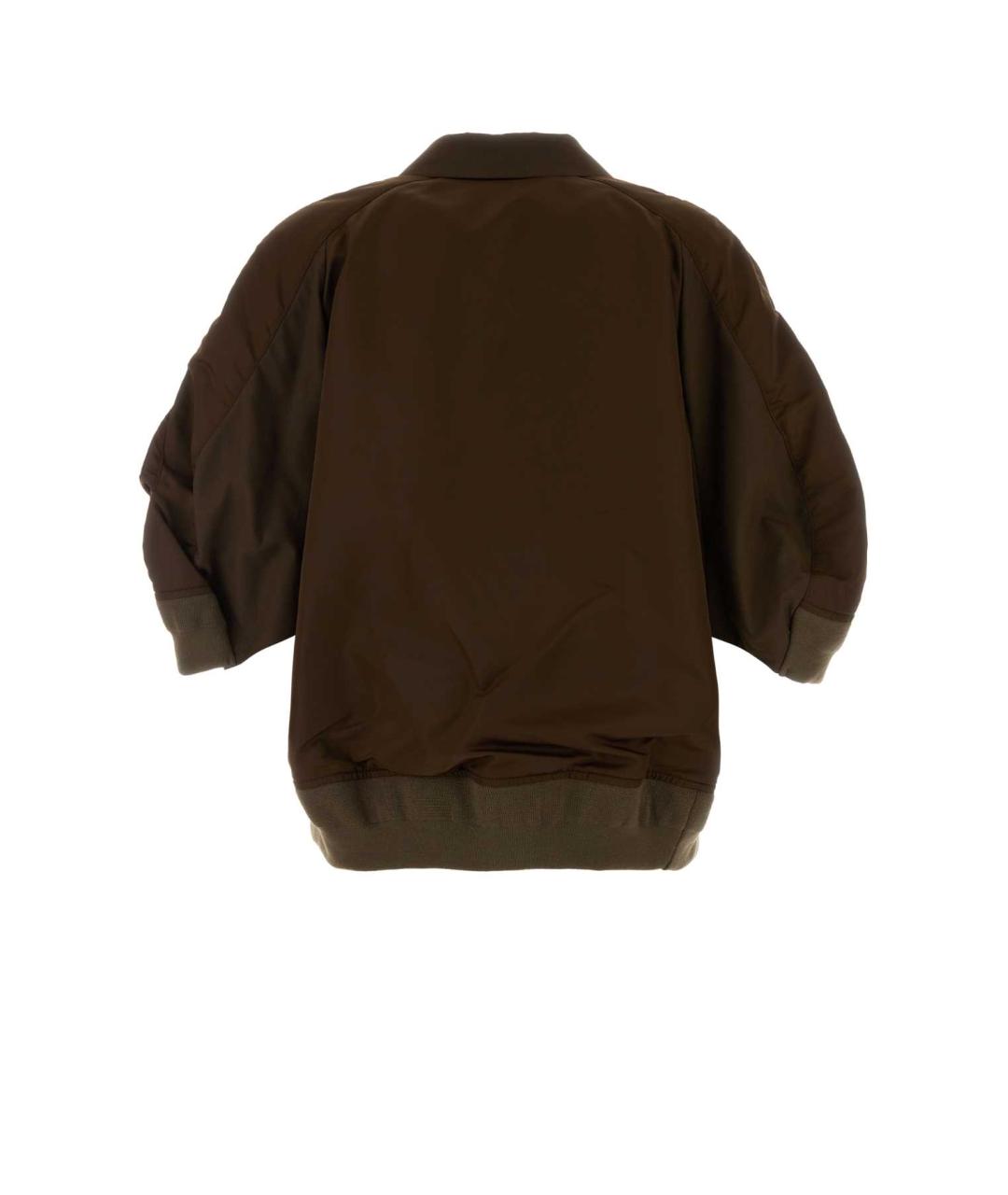 SACAI Коричневый полиэстеровый жакет/пиджак, фото 2