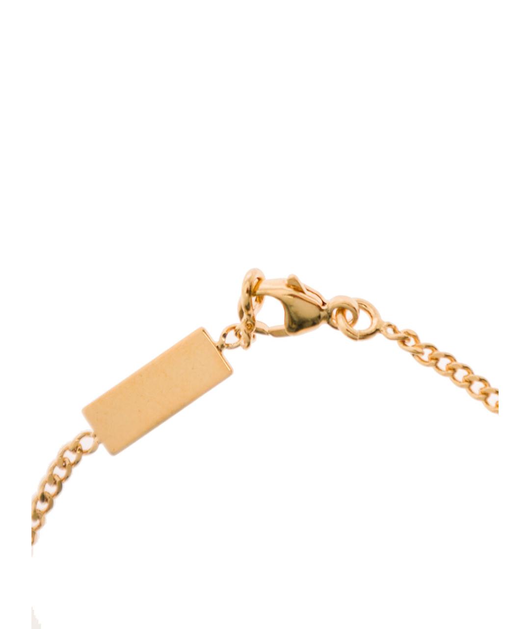 SAINT LAURENT Золотой латунный браслет, фото 3