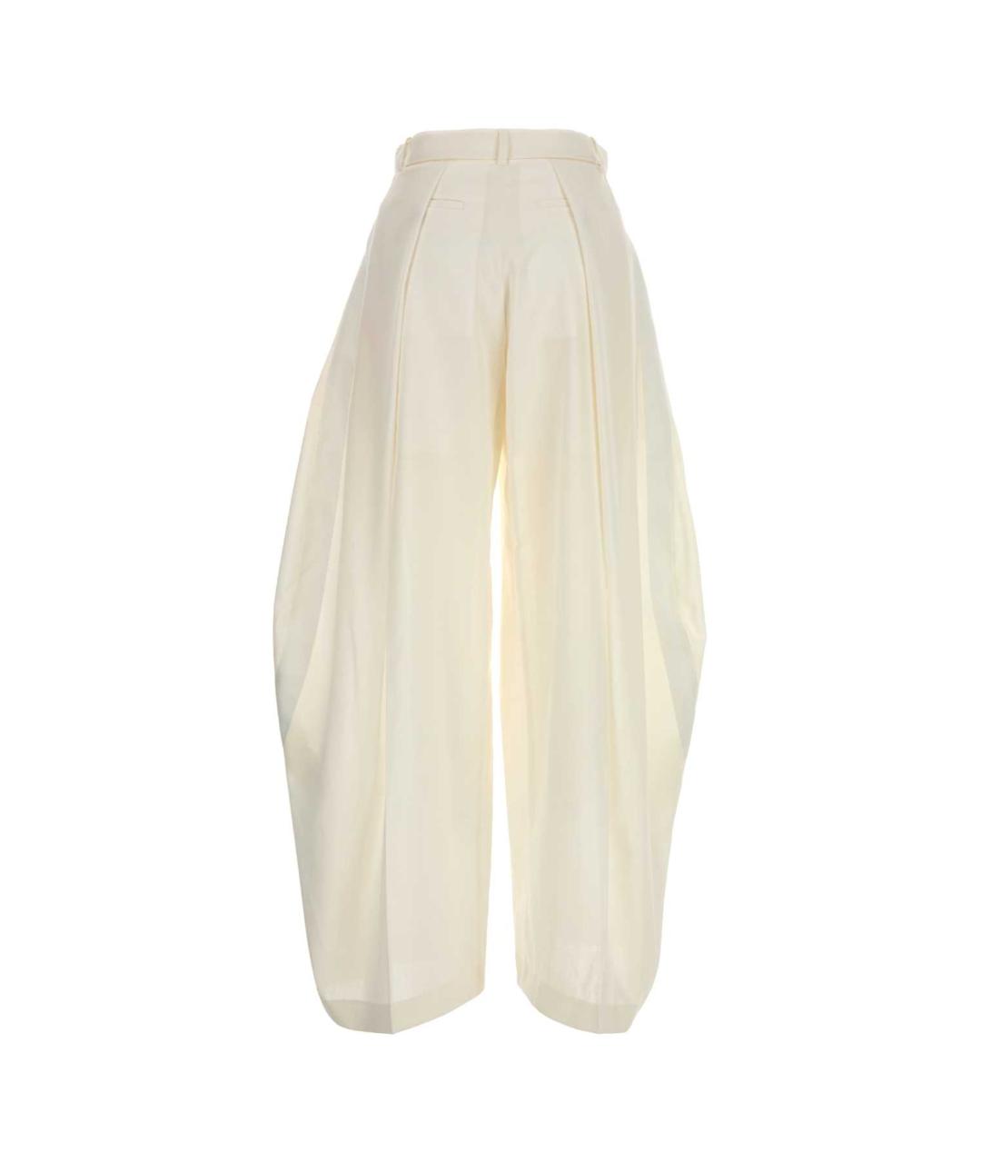 SACAI Белые полиэстеровые брюки широкие, фото 2