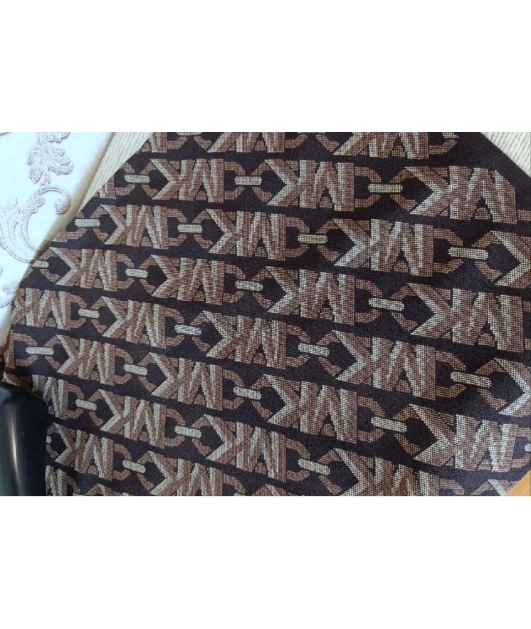 MICHAEL KORS Коричневое вискозное повседневное платье, фото 4