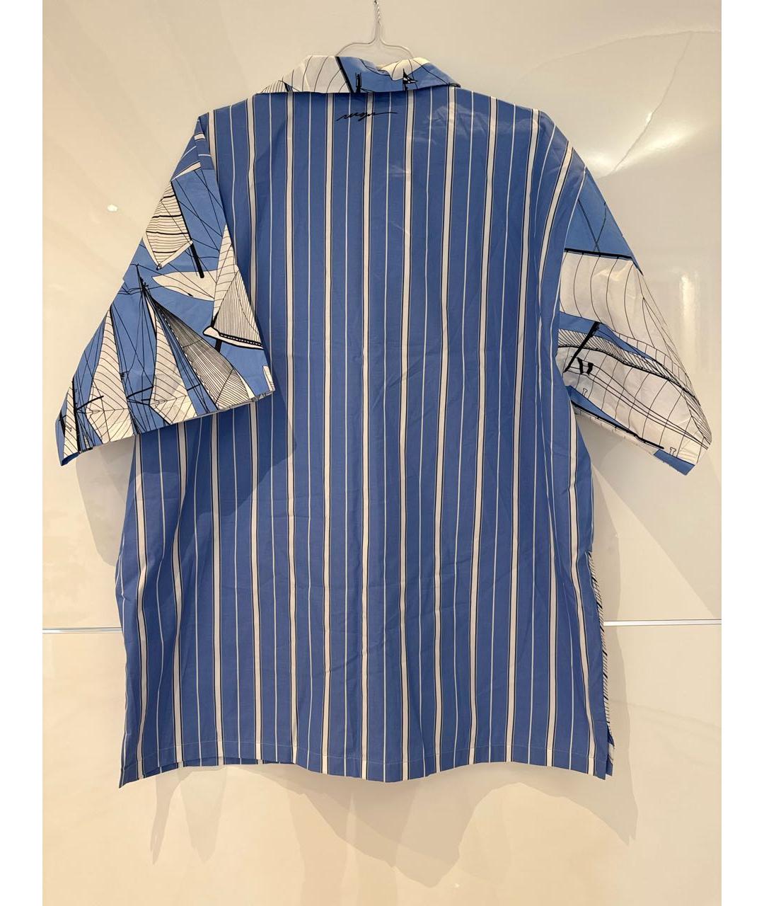 MSGM Голубая хлопковая кэжуал рубашка, фото 3